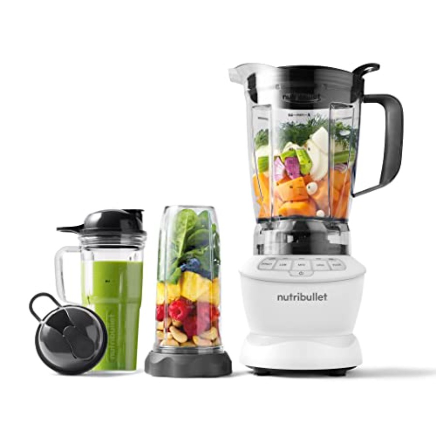 Kitchen Appliances Combo - Full-Size Blender Combo 1200W Matte White