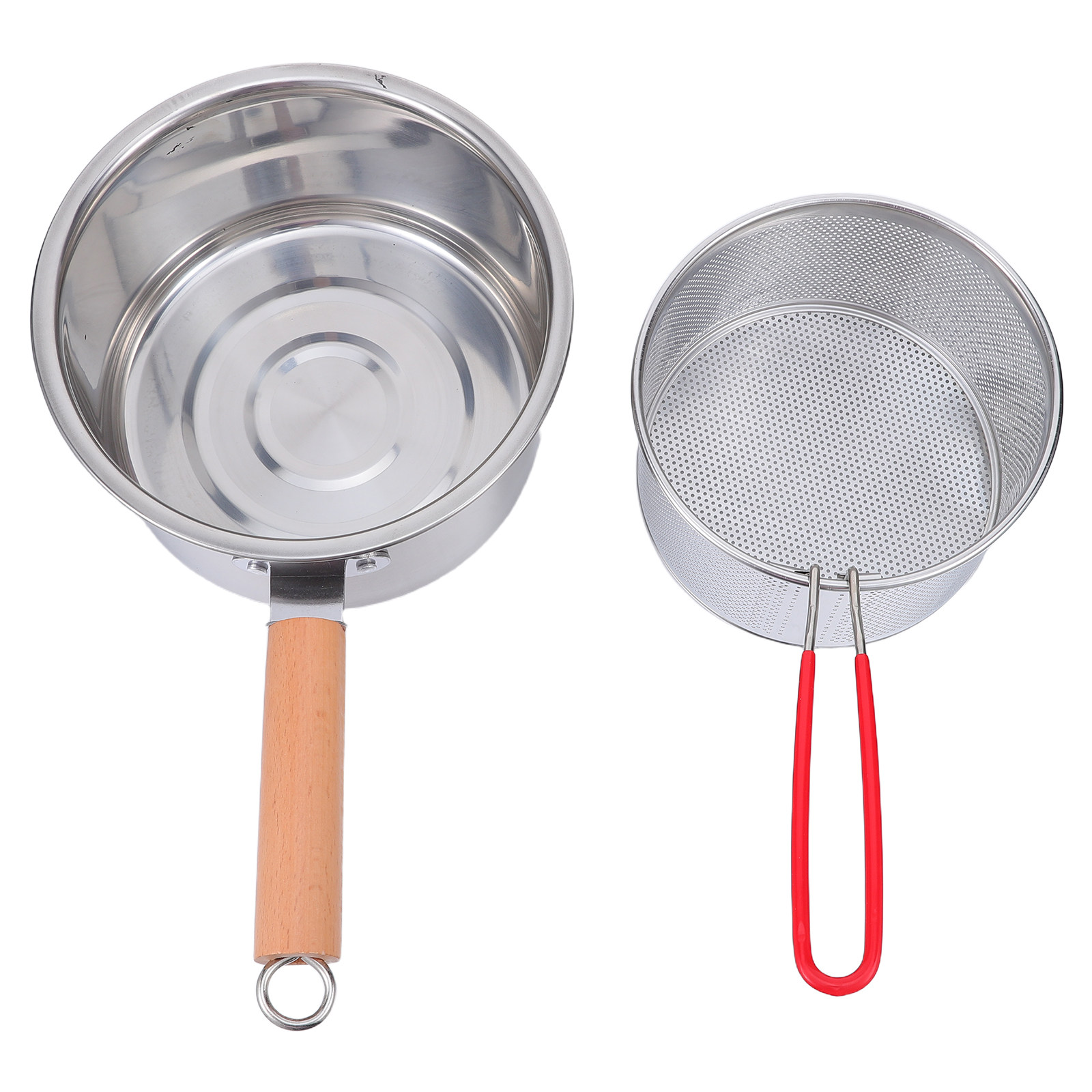 Deep Fryer Stainless - 1Set Small Deep Fryer Pot with