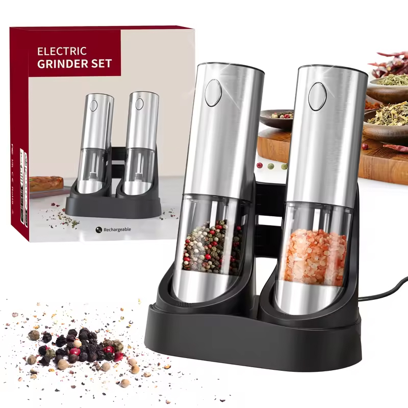 Kitchen Appliances Electric - 1/2PCS Electric Salt And Pepper Grinder