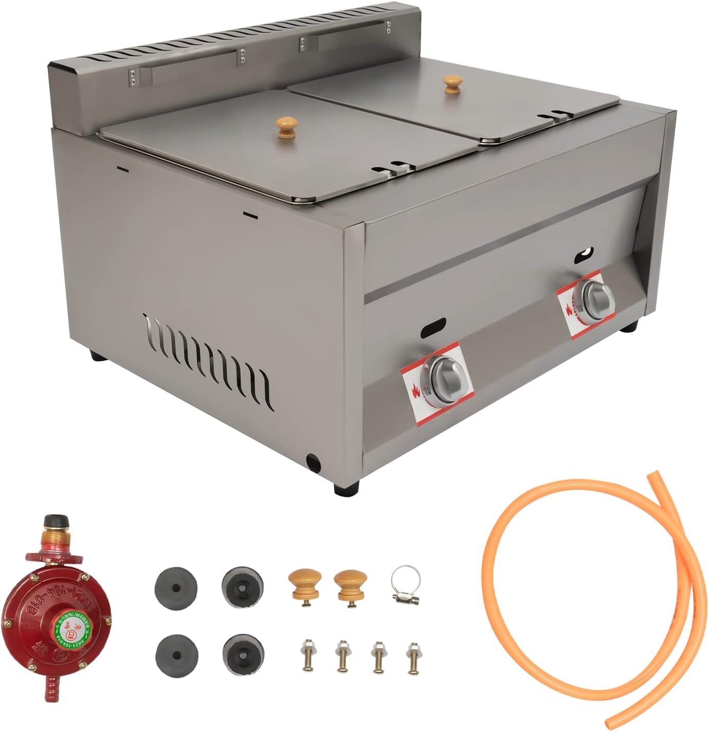 Propane LPG Gas Deep Fryer 2 B - مراجعة Deep Fryer Stainless وسعره