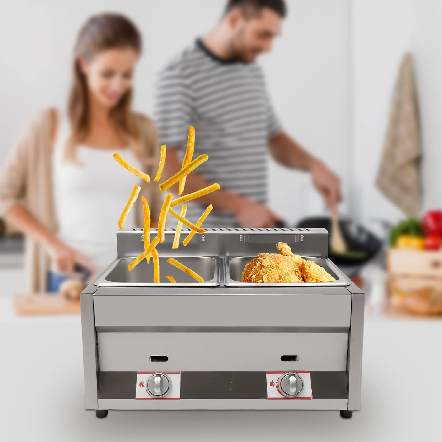 Propane LPG Gas Deep Fryer 2 B - مراجعة Deep Fryer Stainless وسعره