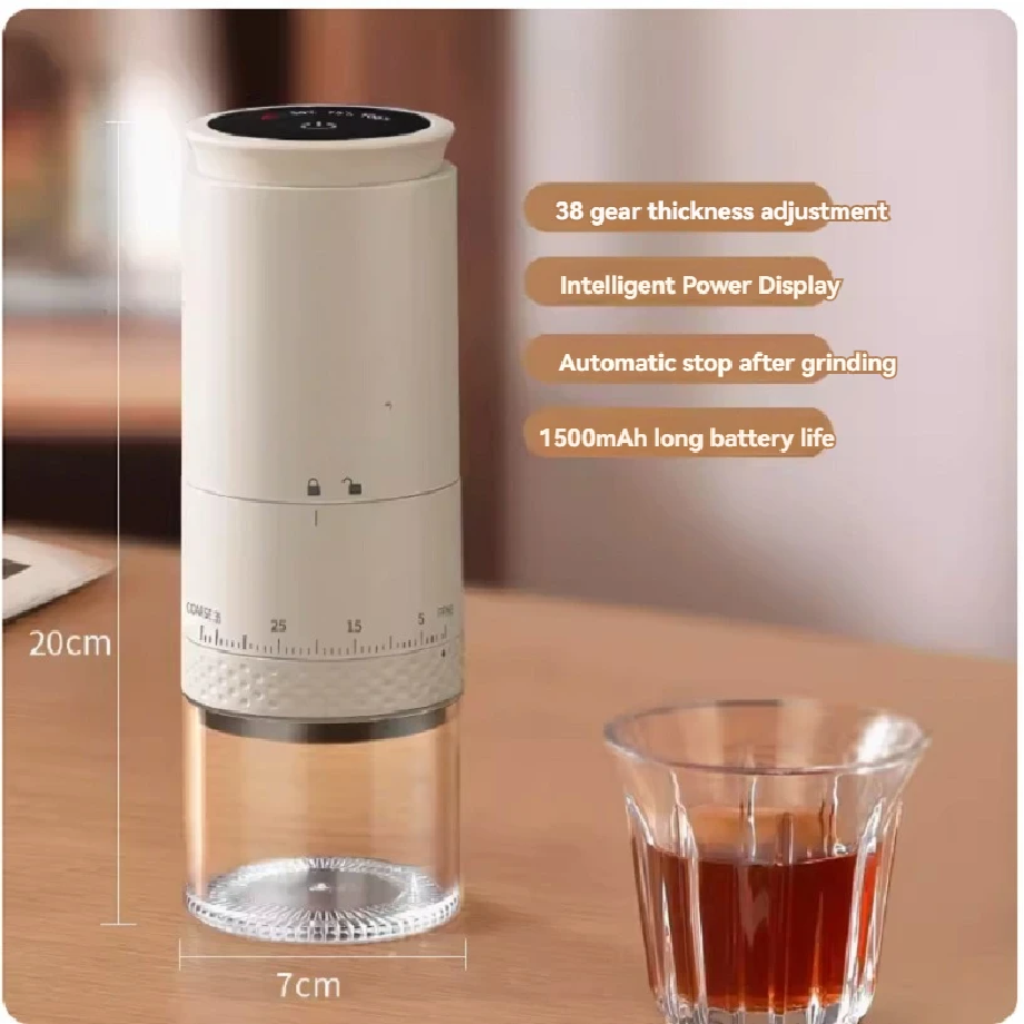 1500mAh Electric Coffee Grinde - مراجعة Coffee Grinder Burr وسعره