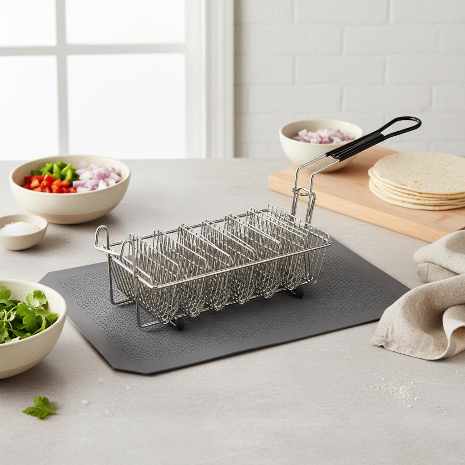 8 Slot Taco Rack Heat Resistan - مراجعة Deep Fryer Stainless وسعره