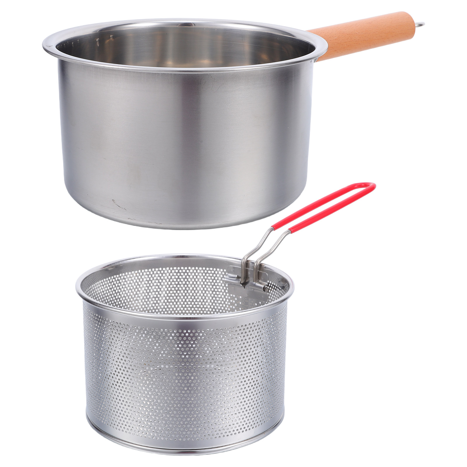 1Set Small Deep Fryer Pot with - مراجعة Deep Fryer Stainless وسعره