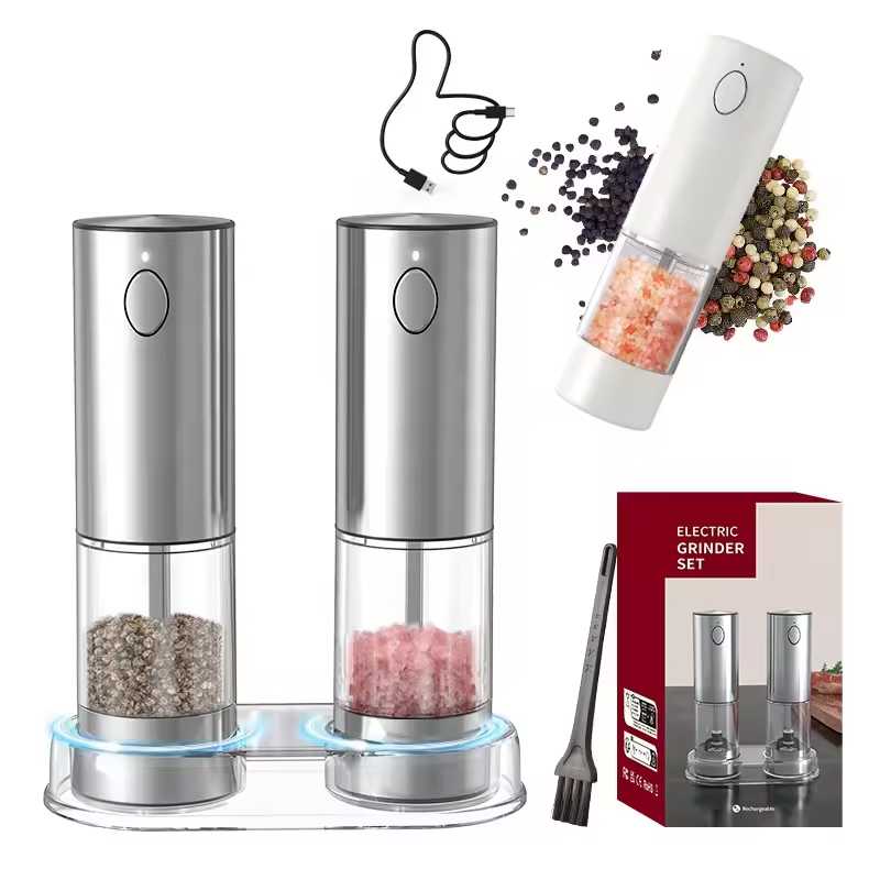 1/2PCS Electric Salt And Peppe - مراجعة Kitchen Appliances Electric وسعره