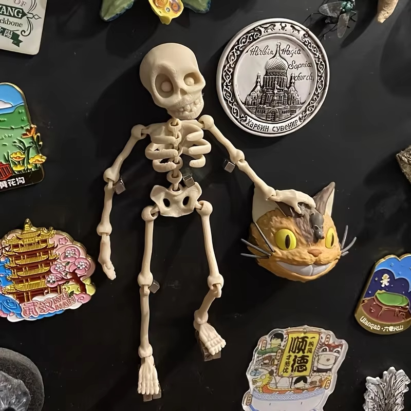 Magnetic Poseable Skull Fridge - مراجعة Kitchen Appliances Refrigerators وسعره