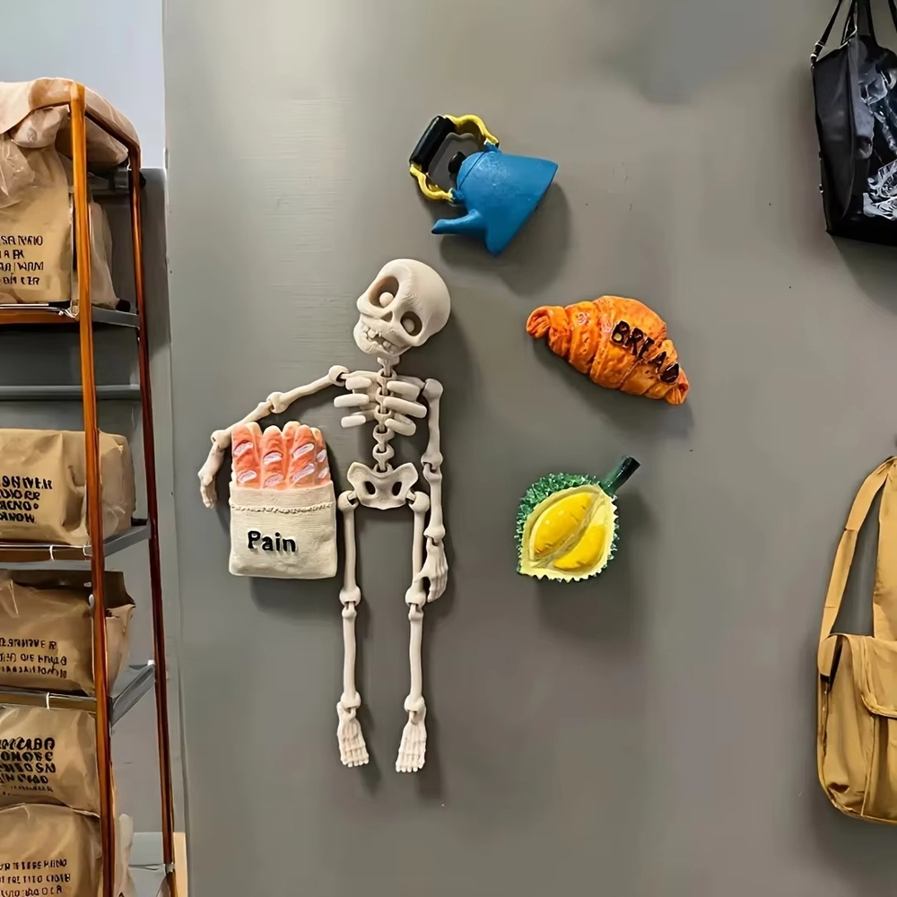 Magnetic Poseable Skull Fridge - مراجعة Kitchen Appliances Refrigerators وسعره