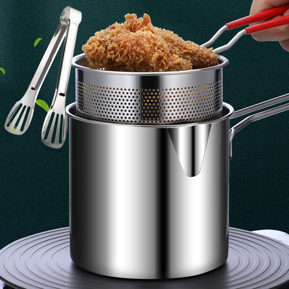 1200ML Tempura Fryer Pan with  - مراجعة Deep Fryer Stainless وسعره