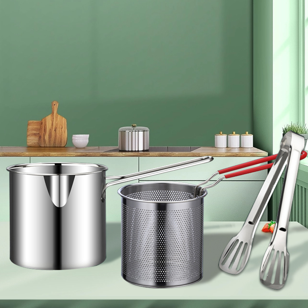1200ML Tempura Fryer Pan with  - مراجعة Deep Fryer Stainless وسعره