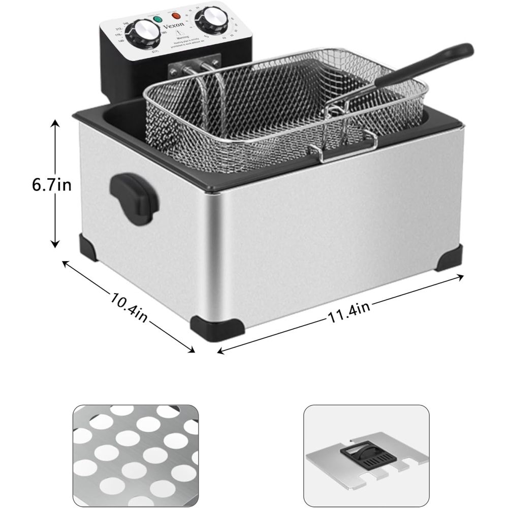 1800W Electric Deep Fryer with - مراجعة Deep Fryer Stainless وسعره