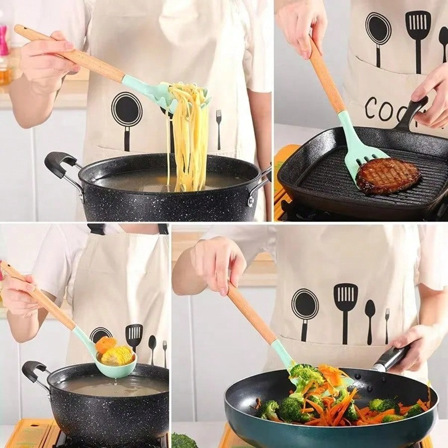 12Pcs Kitchen Utensil Set Sili - مراجعة Kitchen Appliances Combo وسعره