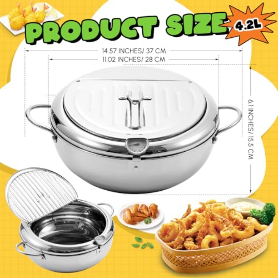 4.4 Qt 4.2 L Deep Fryer Pot 30 - مراجعة Deep Fryer Stainless وسعره