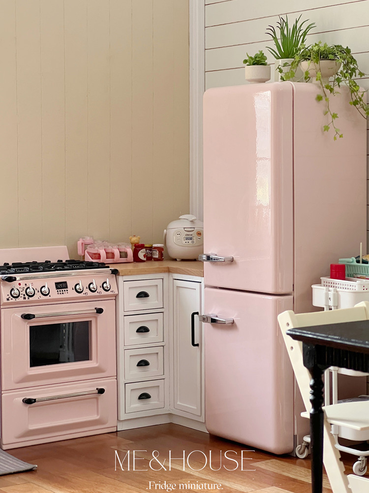 1/6 Doll House Model Furniture - مراجعة Kitchen Appliances Refrigerators وسعره