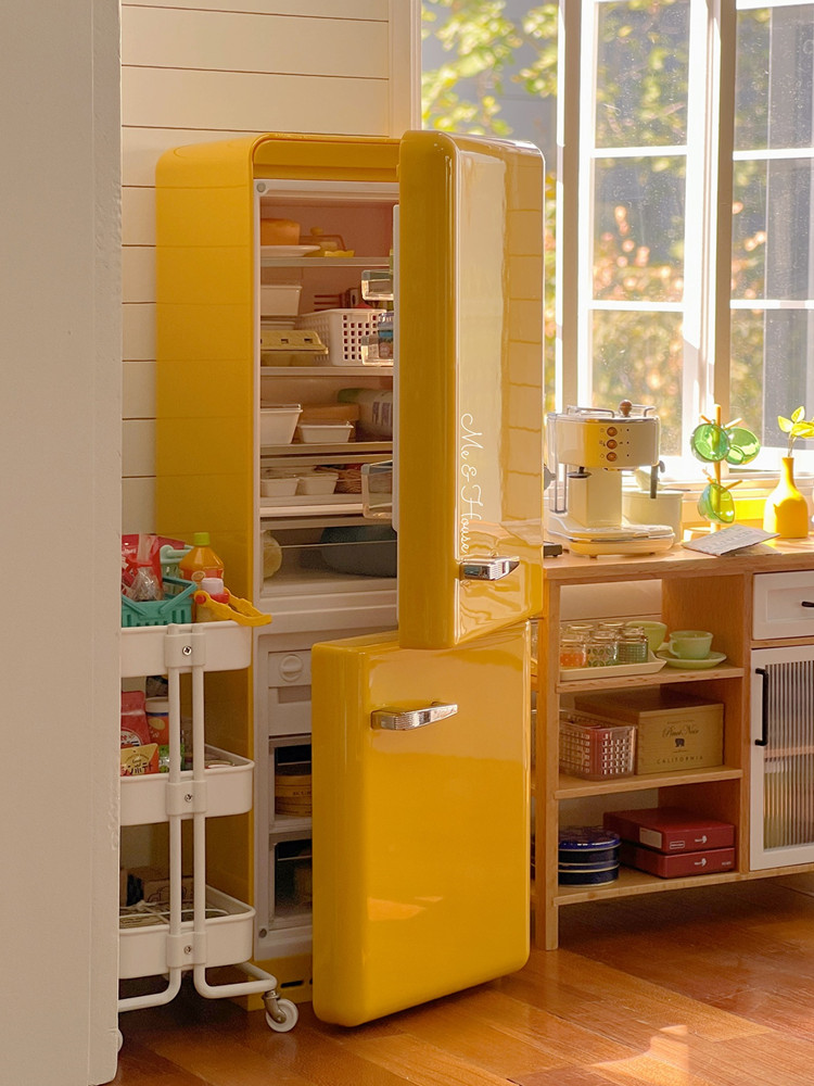 1/6 Doll House Model Furniture - مراجعة Kitchen Appliances Refrigerators وسعره