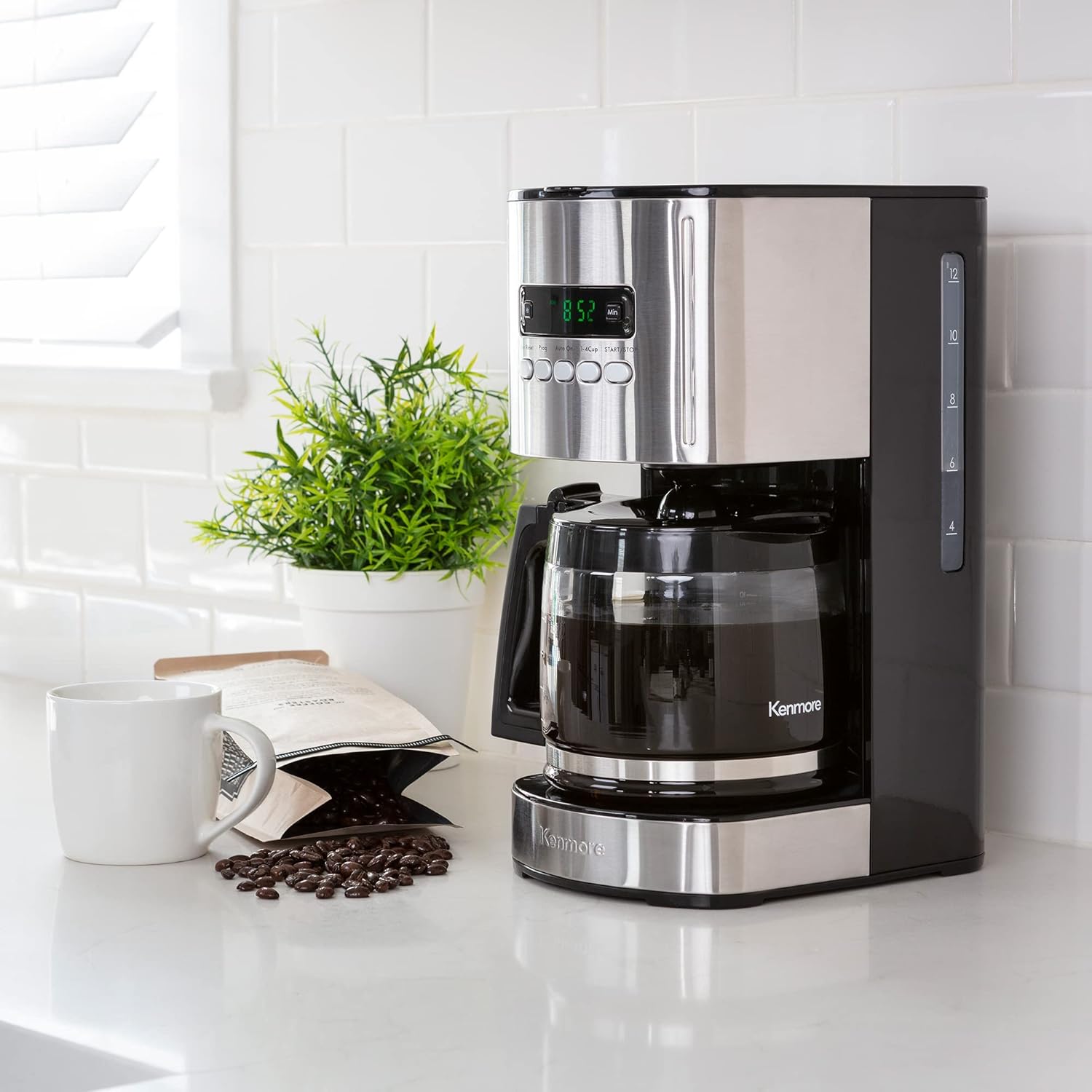 12 Cup Programmable Coffee Mak - مراجعة Kitchen Appliances Large وسعره