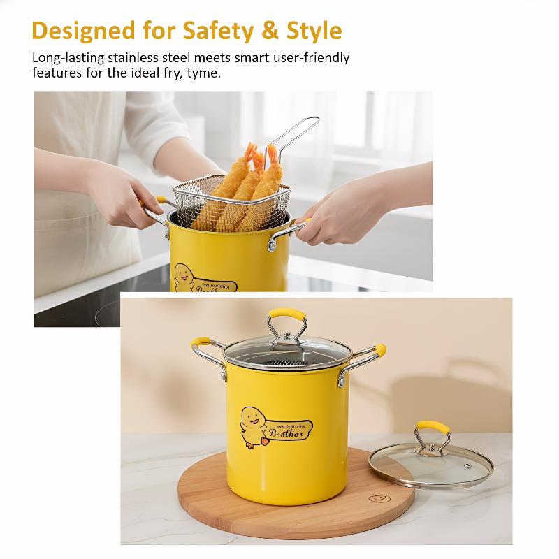 2/3L Deep Fryer Pot Stainless  - مراجعة Kitchen Appliances In Japanese وسعره
