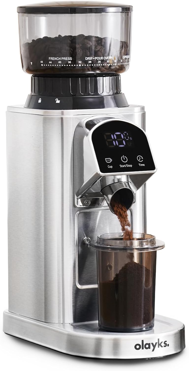 olayks Conical Burr Coffee Gri - مراجعة Coffee Grinder Burr وسعره