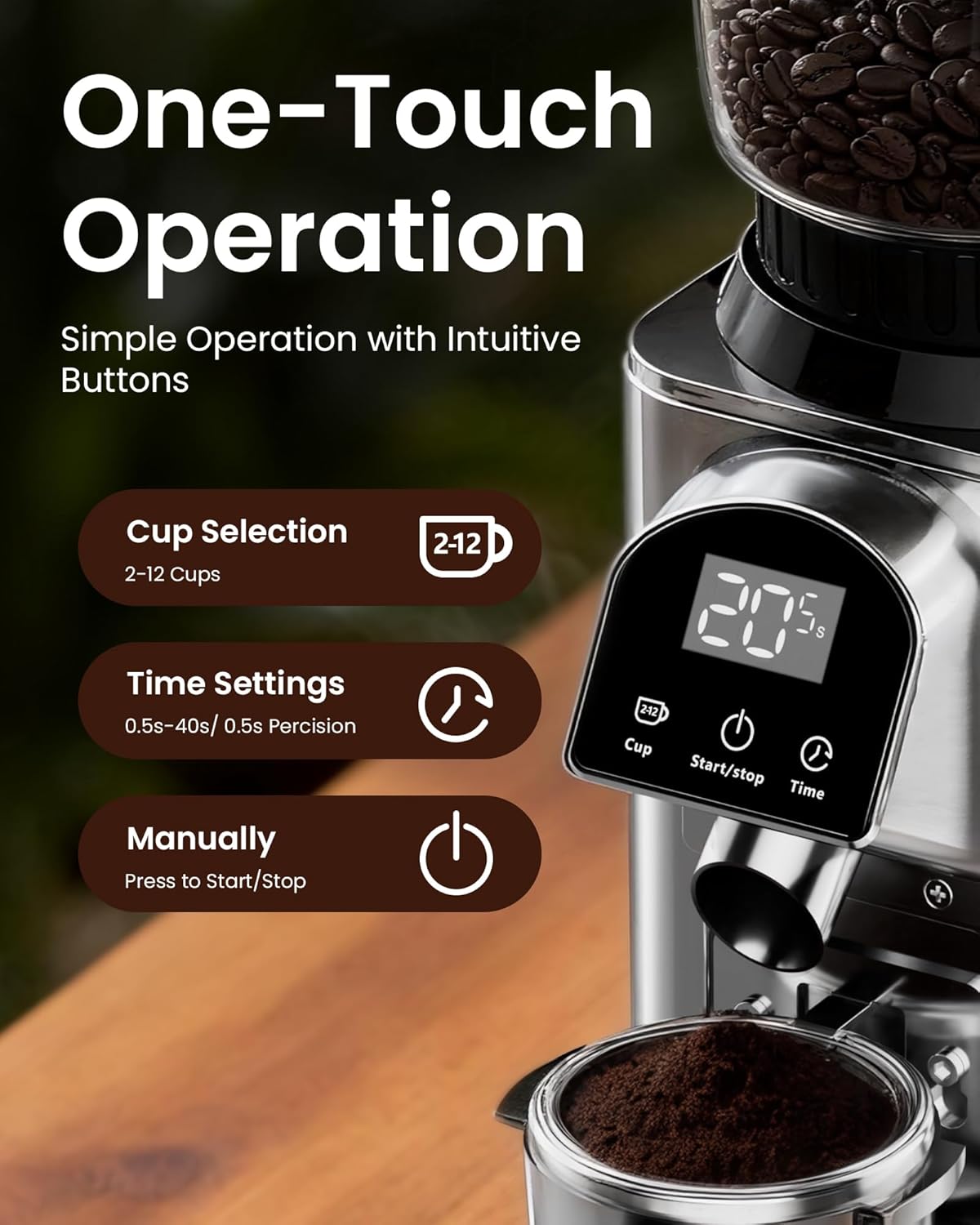 olayks Conical Burr Coffee Gri - مراجعة Coffee Grinder Burr وسعره