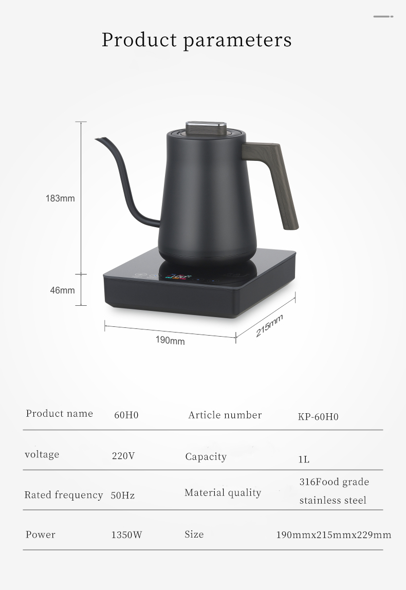 HK-60H0 1.5L Gooseneck Electri - مراجعة Electric Kettle Gooseneck وسعره