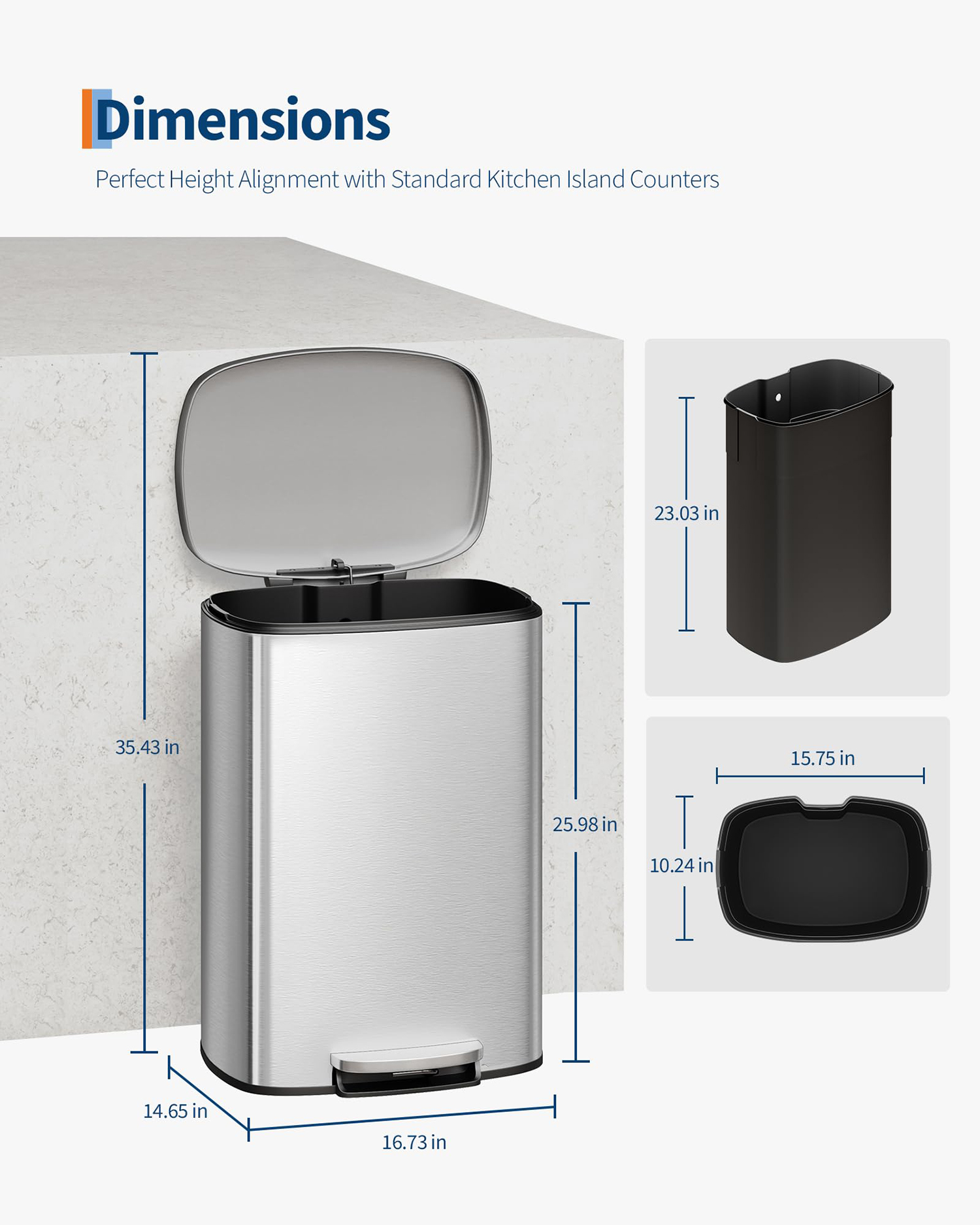 Durable Step-On Kitchen Trash  - مراجعة Kitchen Appliances Combo وسعره