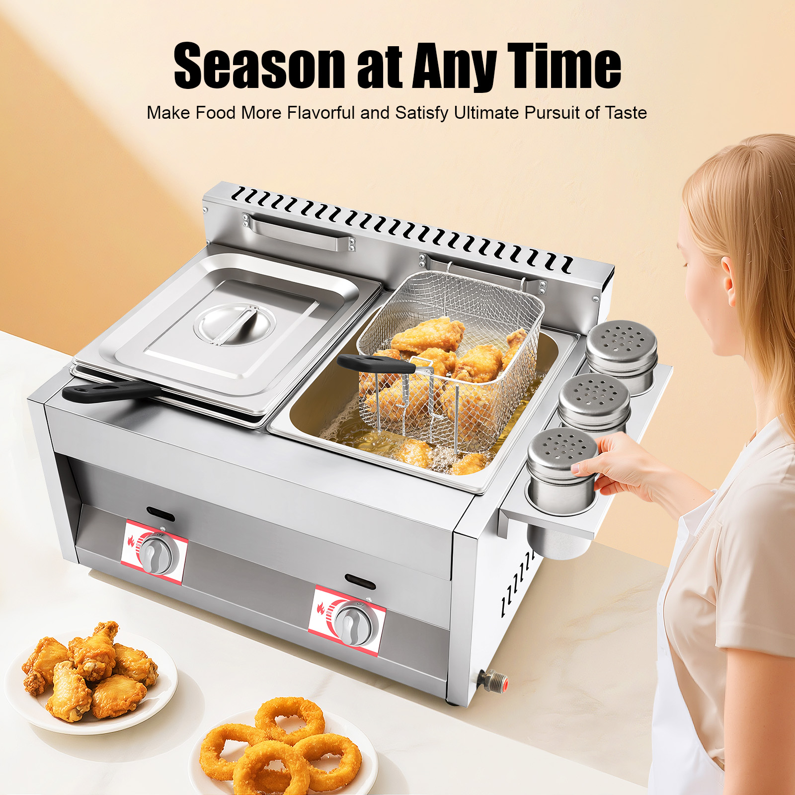 Gas Deep Fryer, Commercial Dee - مراجعة Deep Fryer Stainless وسعره