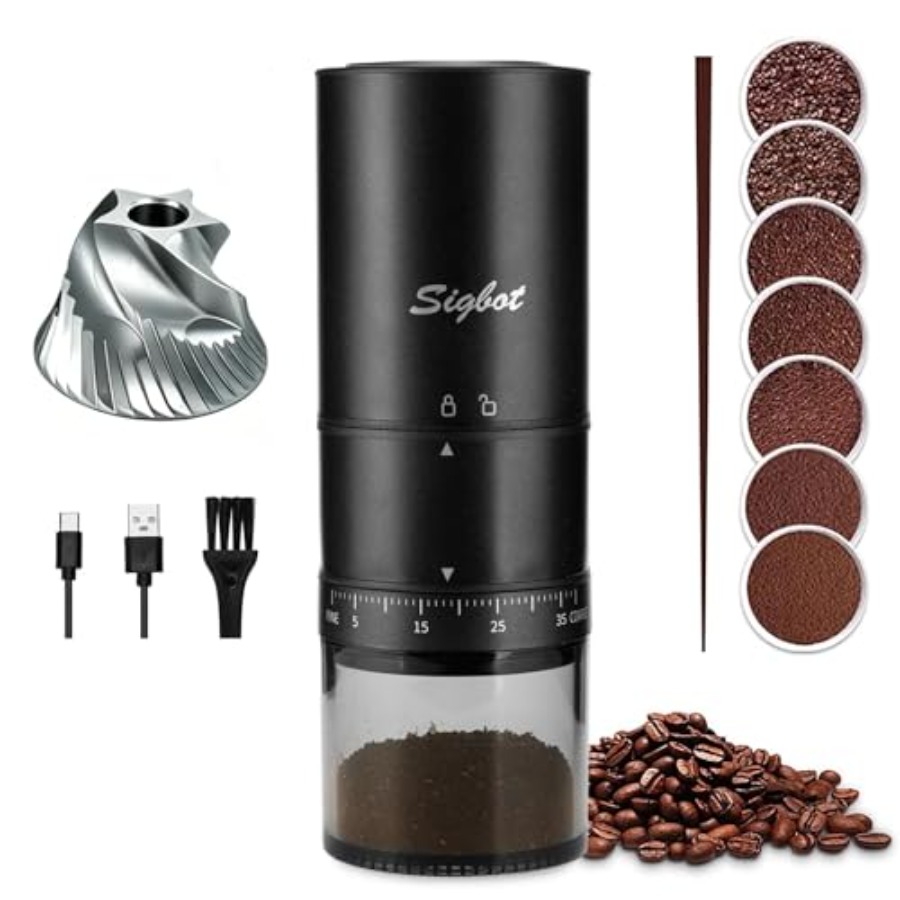 Portable Electric Coffee Grind - مراجعة Coffee Grinder Burr وسعره