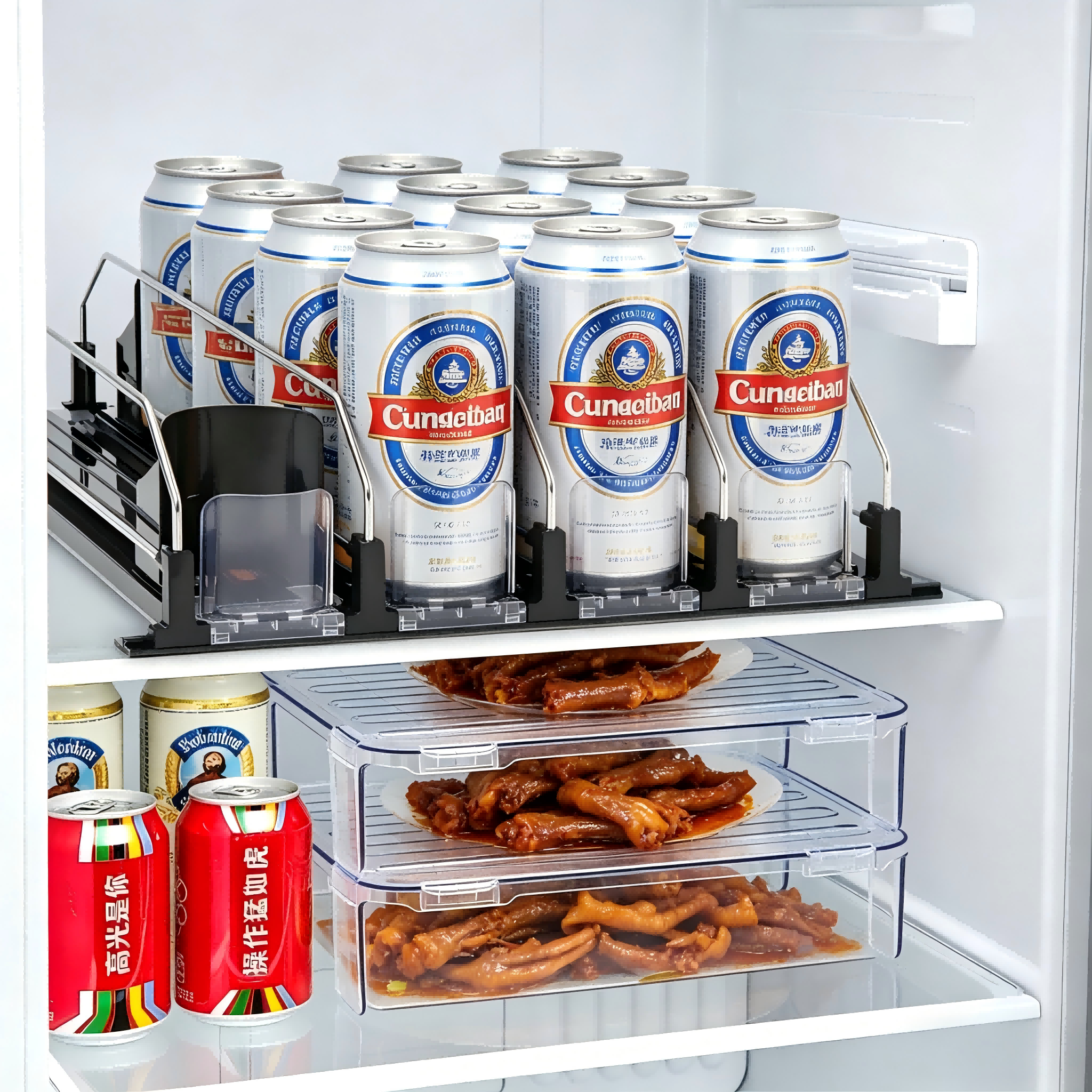 Adjustable Width Beverage Push - مراجعة Kitchen Appliances Refrigerators وسعره