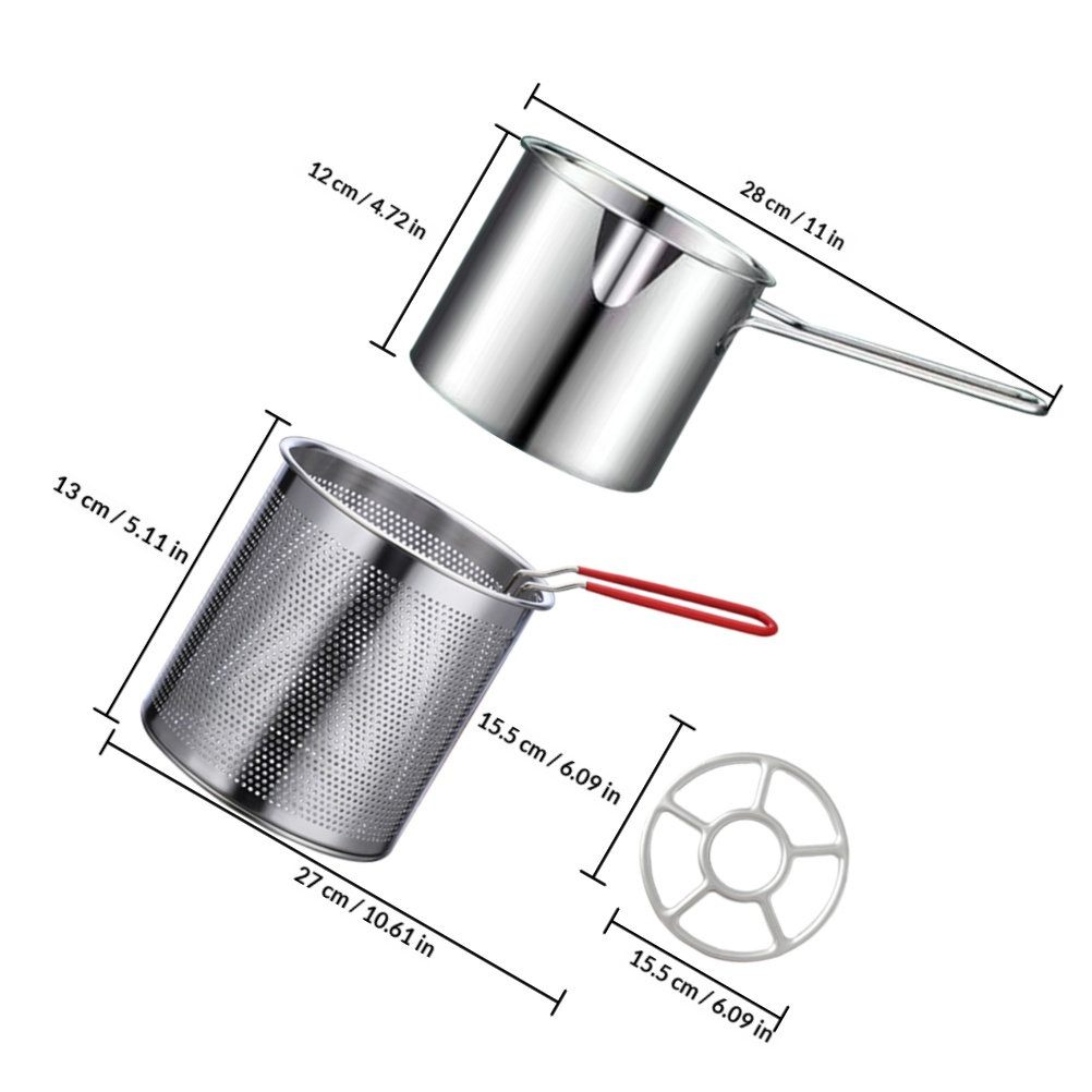 1Set Stainless Steel Fryer Kit - مراجعة Deep Fryer Stainless وسعره