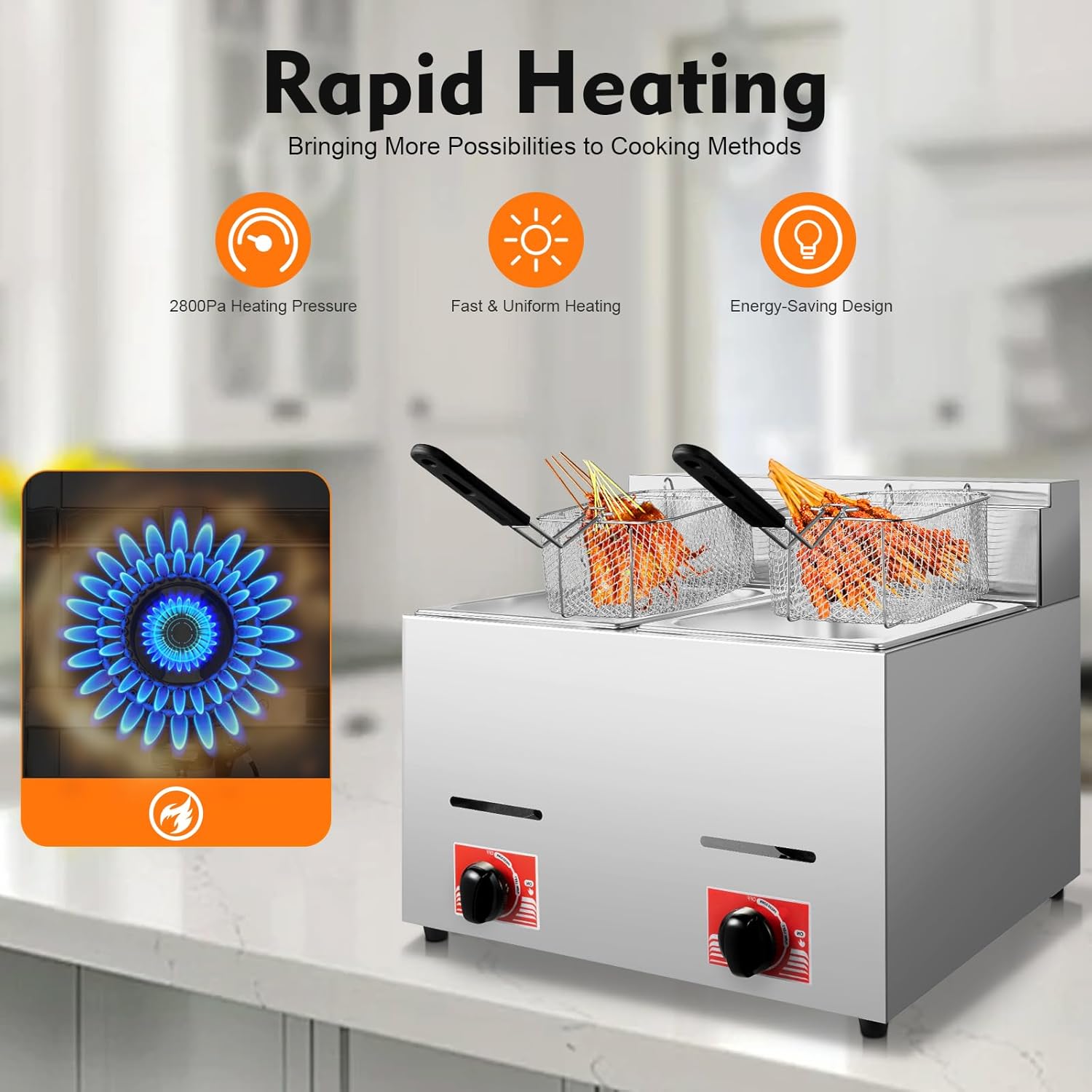 Stainless Steel Deep Double Cy - مراجعة Deep Fryer Stainless وسعره