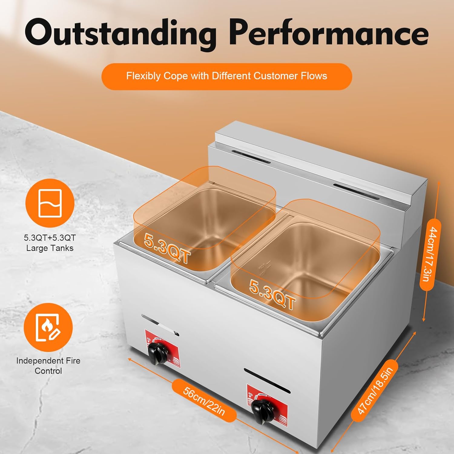 Stainless Steel Deep Double Cy - مراجعة Deep Fryer Stainless وسعره