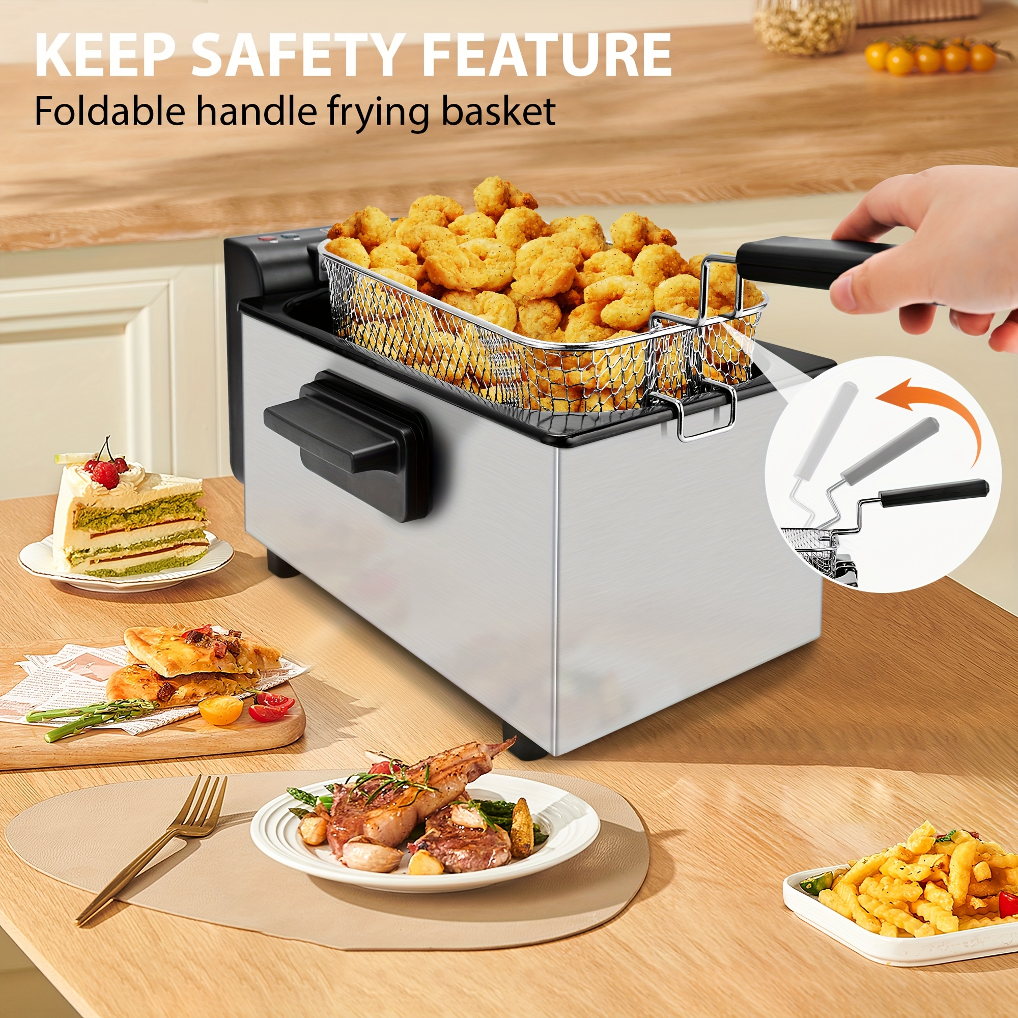 usSUSTEAS Household Deep Fryer - مراجعة Kitchen Appliances Essentials وسعره