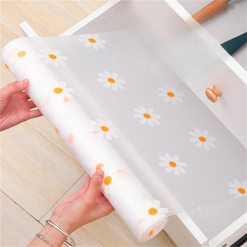 1 Roll Daisy Shelf Liner For K - مراجعة Kitchen Appliances Refrigerators وسعره