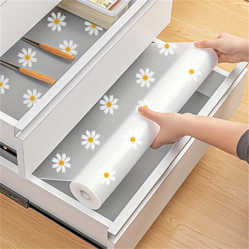 1 Roll Daisy Shelf Liner For K - مراجعة Kitchen Appliances Refrigerators وسعره