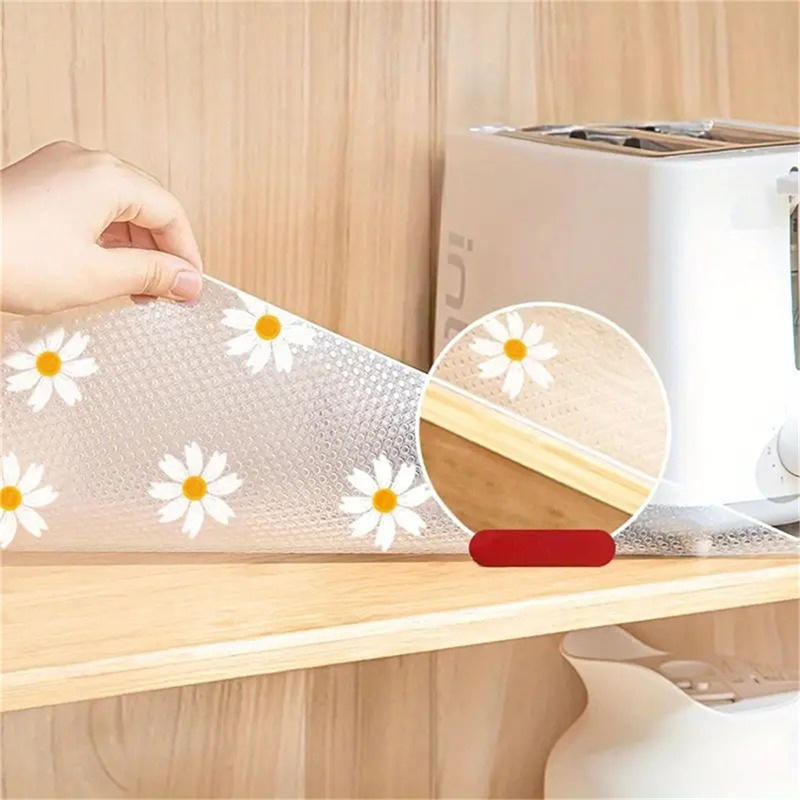 1 Roll Daisy Shelf Liner For K - مراجعة Kitchen Appliances Refrigerators وسعره