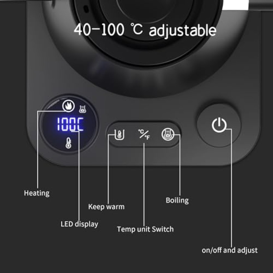 Electric Gooseneck Kettle with - مراجعة Electric Kettle Gooseneck وسعره